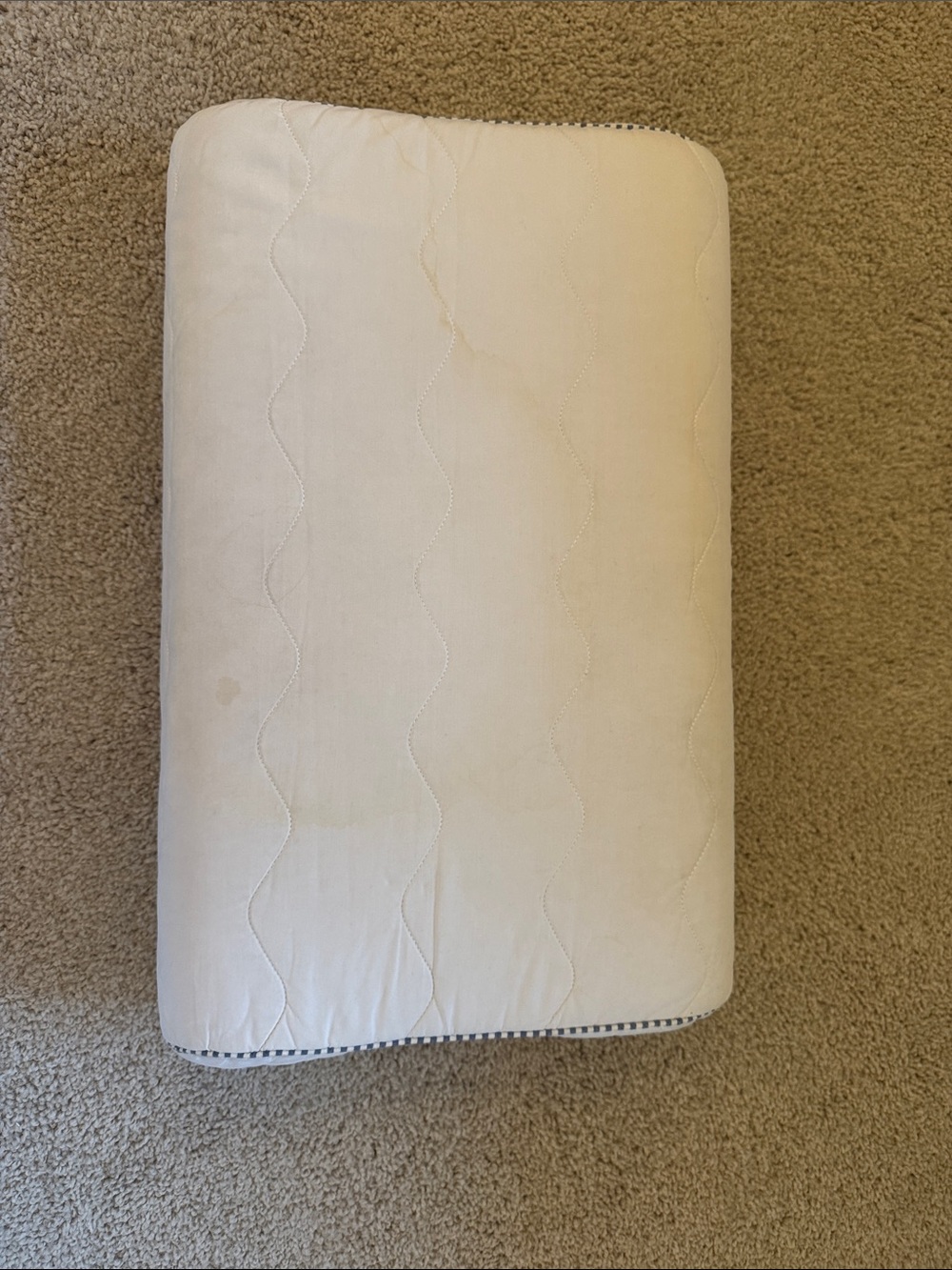 IKEA Cream Quilted Support Pillow with Subtle Stitching